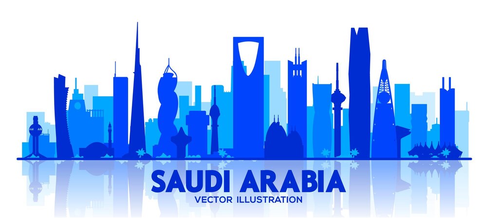 Saudi Arabia Skyline Silhouette Vector Illustration Business Travel Tourism Concept With Modern Buildings Image Banner Website 596401 92